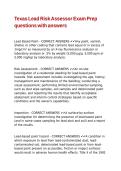 Texas Lead Risk Assessor Exam Prep questions with answers