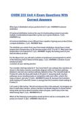 CHEM 233 Unit 4 Exam Questions With Correct Answers