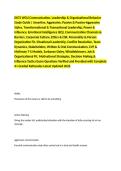 D072 WGU Communication&comma; Leadership & Organizational Behavior Study Guide &vert; Assertive&comma; Aggressive&comma; Passive & Passive-Aggressive Styles&comma; Transformational & Transactional Leadership&comma; Power & Influence&comma; Emotional Intelligence &lpar;EQ&rpar;&comma; Communication Channels & Ba