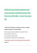 FICEP CFA Level II Exam Questions and  Correct Answers &lpar;Verified Answers&rpar; Plus  Rationales 2026 Q&A &vert; Instant Download  Pdf