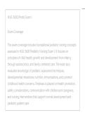 NSG 3600 &lpar;Peds&rpar; Exam 1 ACTUAL EXAM LATEST UPDATE THIS YEAR QUESTIONS AN DETAILED ANSWERS