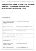 Alpha Phi Alpha Pretest for IMDP Exam Questions & Answers &vert; 100&percnt; Verified solutions &lpar;2026&rpar; UPDATE &vert;2026&excl;&excl; STUDY GUIDE EXAM