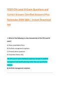 FICEP CFA Level III Exam Questions and  Correct Answers &lpar;Verified Answers&rpar; Plus  Rationales 2026 Q&A &vert; Instant Download  Pdf 