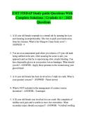 EMT FISDAP Study guide Questions With  Complete Solutions &vert; Gradede A&plus; &vert; 2025  Questions