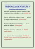 CERTIFIED FIBER OPTICS FINAL EXAM LATEST 2026-2027 ACTUAL  EXAM WITH COMPLETE QUESTIONS AND CORRECT DETAILED  ANSWERS &lpar;100&percnt; VERIFIED ANSWERS&rpar; &vert;ALREADY GRADED A&plus;&vert;  &vert;&vert;PROFESSOR VERIFIED&vert;&vert; &vert;&vert;BRANDNEW&excl;&excl;&excl;&vert;&vert;