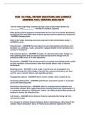 HOR 134 FINAL REVIEW QUESTIONS AND CORRECT ANSWERS 100&percnt; VERIFIED 2026-2027&excl;&excl;