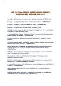 HOR 225 FINAL REVIEW QUESTIONS AND CORRECT ANSWERS 100&percnt; VERIFIED 2026-2027&excl;&excl;