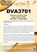 DVA3701 Assignment 2 &lpar;COMPLETE ANSWERS&rpar; Semester 1 2026 - DUE 17 April 2026