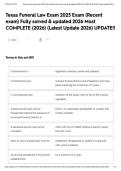 Texas Funeral Law Exam 2025 Exam &lpar;Recent exam&rpar; Fully solved & updated 2026 Most COMPLETE &lpar;2026&rpar; &lpar;Latest Update 2026&rpar; UPDATE&excl;&excl;