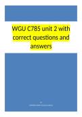 WGU C785 unit 2 with correct questions and answers