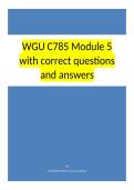 WGU C785 Module 5 with correct questions and answers