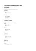 Mathematics study guide