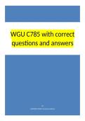 WGU C785 with correct questions and well elaborated answers