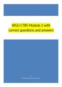WGU C785 Module 2 with correct questions and answers