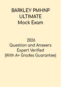 Barkley PMHNP Ultimate Mock Exam Questions & Answers PDF &vert; Psychiatric Mental Health NP Certification Prep
