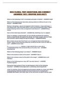 ICEV FLORAL TEST QUESTIONS AND CORRECT ANSWERS 100&percnt; VERIFIED 2026-2027&excl;&excl;