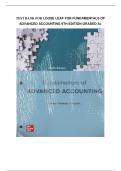 Test bank for Loose Leaf for Fundamentals of Advanced Accounting 9th Edition with test questions and answers graded A&plus;