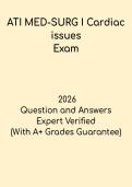 ATI Med-Surg I Cardiac Issues Questions & Answers PDF &vert; RN Cardiovascular Nursing Exam Prep