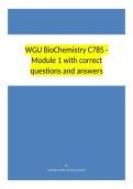 WGU BioChemistry C785 - Module 1 with correct questions and answers