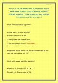 WGU D278 PROGRAMMING AND SCRIPTING PA AND OA EXAM BANK 2026&sol;2027 QUESTIONS WITH DETAILED VERIFIED ANSWERS &sol; EXAM QUESTIONS AND VERIFIED ANSWERS &vert;ALREADY GRADED A&plus;&vert;