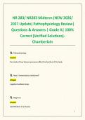 NR 283&sol; NR283 Midterm &lpar;NEW 2026&sol; 2027 Update&rpar; Pathophysiology Review&vert; Questions & Answers &vert; Grade A&vert; 100&percnt; Correct &lpar;Verified Solutions&rpar;-Chamberlain
