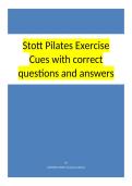 Stott Pilates Exercise Cues with correct questions and answers