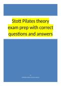 Stott Pilates theory exam prep with correct questions and answers