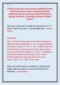 CSLB Concrete C8 License Practice &vert;&vert;Verified Exam&excl;&excl;&vert;&vert;  Most Recent Exam Actual Complete Real Exam  Questions And Correct Answers &lpar;Verified Answers&rpar;  Already Graded A&plus; &vert; Guaranteed Success&excl;&excl; Newest  Exam&excl;&excl;&excl;