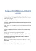 Biology 121 Exam 1 Questions and Verified Answers 
