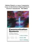 Solutions Manual for Communication Systems&colon; An Introduction to Signals and Noise in Electrical Communication&comma; 4th Edition by A&period; Bruce Carlson