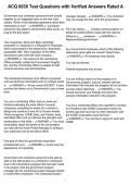 ACQ 0030 Test Questions with Verified Answers Rated A