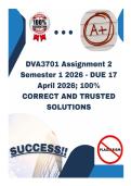DVA3701 Assignment 2 Semester 1 2026 - DUE 17 April 2026&semi; 100&percnt; CORRECT AND TRUSTED SOLUTIONS