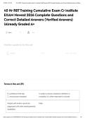 40 Hr RBT Training Cumulative Exam Cr institute EXAM Newest 2026 Complete Questions and Correct Detailed Answers &lpar;Verified Answers&rpar; &vert;Already Graded A&plus;