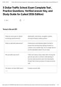 5 Dollar Traffic School Exam Complete Test &comma; Practice Questions&comma; Verified Answer Key&comma; and Study Guide for &lpar;Latest 2026 Edition&rpar;