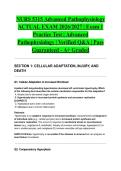 NURS 5315 Advanced Pathophysiology ACTUAL EXAM 2026&sol;2027 &vert; Exam 1 Practice Test &vert; Advanced Pathophysiology &vert; Verified Q&A &vert; Pass Guaranteed - A&plus; Graded