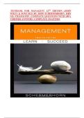 TESTBANK FOR MANAGEMENT 12TH EDITION &lpar;JOHN WILEY & SONS 2012&rpar; BY JOHN SCHERMERHORN&comma; ISBN NO&semi; 9781118113929 &vert; COMPLETE QUESTIONS WITH 100&percnt; VERIFIED ANSWERS &vert; COMPLETE CHAPTERS 