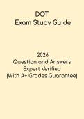 DOT Exam Study Guide Questions & Answers PDF &vert; Department of Transportation Certification Prep