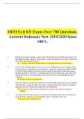 HESI Exit RN Exam Practice Test Bank &ndash; 700&plus; Questions&comma; Answers & Rationales &vert; Nursing Exam Prep