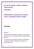 Brunner & Suddarth Medical-Surgical Nursing 16th Edition Test Bank &vert; 1400&plus; NCLEX Med-Surg Exam Prep Questions