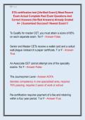 ETA certification test &vert;&vert;Verified Exam&excl;&vert;&vert; Most Recent  Exam Actual Complete Real Exam Questions And  Correct Answers &lpar;Verified Answers&rpar; Already Graded  A&plus; &vert; Guaranteed Success&excl;&excl; Newest Exam&excl;&excl;&excl; 