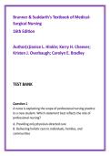 Brunner & Suddarth Medical-Surgical Nursing Test Bank 16th Edition &vert; Med Surg NCLEX Exam Prep Questions &plus; Rationales