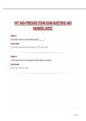 NYC HIGH PRESSURE STEAM EXAM QUESTIONS AND ANSWERS LATEST