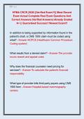 HFMA CRCR &vert;2026 &vert;&vert;Verified Exam&excl;&excl;&excl;&vert;&vert; Most Recent  Exam Actual Complete Real Exam Questions And  Correct Answers &lpar;Verified Answers&rpar; Already Graded  A&plus; &vert;&vert; Guaranteed Success&excl;&excl; Newest Exam&excl;&excl;&excl; 