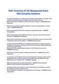 D351 Functions Of HR Management Exam With Complete Solutions