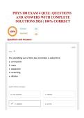 PHYS 108 EXAM 4 QUIZ &vert; QUESTIONS AND ANSWERS WITH COMPLETE SOLUTIONS 2026 &vert; 100&percnt; CORRECT