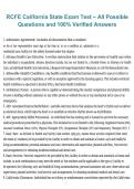 RCFE California State Exam Test 2026&sol;2027 &ndash; All Possible Questions with 100&percnt; Verified Answers Complete Study Guide