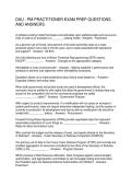 DAU - PM PRACTITIONER EXAM PREP QUESTIONS AND ANSWERS