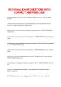 RCO FINAL EXAM QUESTIONS WITH CORRECT ANSWERS 2026