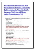 Kentucky Boiler Contractor Exam With Actual Questions & Verified Answers&comma; Plus Explained Rationales&sol;Expert Verified For Guaranteed 100&percnt; Pass 2026&sol;Latest Update&sol;Instant Download Pdf