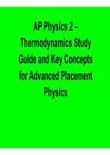 AP Physics 2 &ndash; Thermodynamics Study Guide & Key Concepts for Advanced Placement Physics